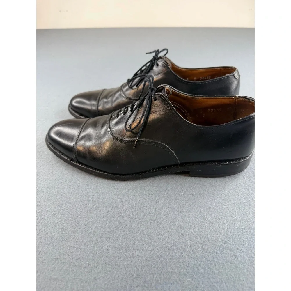 Allen Edmonds Park Avenue Men 8 Black Leather Cap Toe Oxford Dress Shoes USA